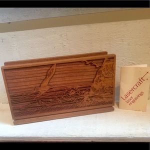 Mid century Engraved Napkin Holder